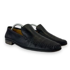 Magnanni Men’s Luxury Black Leather Slip-On Loafer Dress Shoe 10